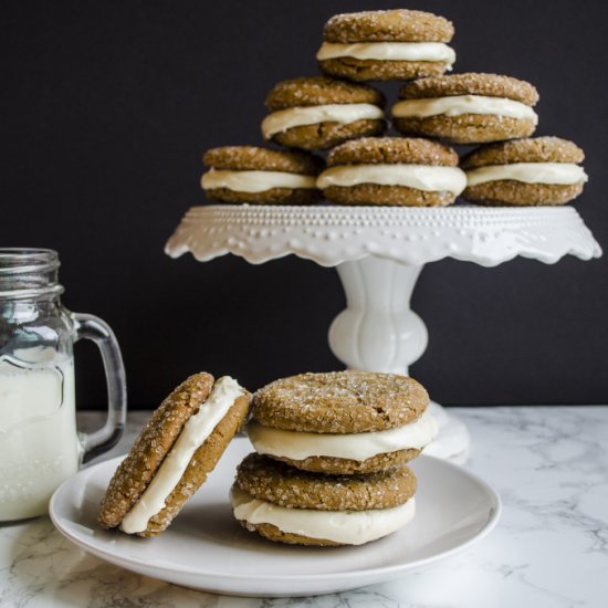 Ginger Molasses Sandwich Cookies