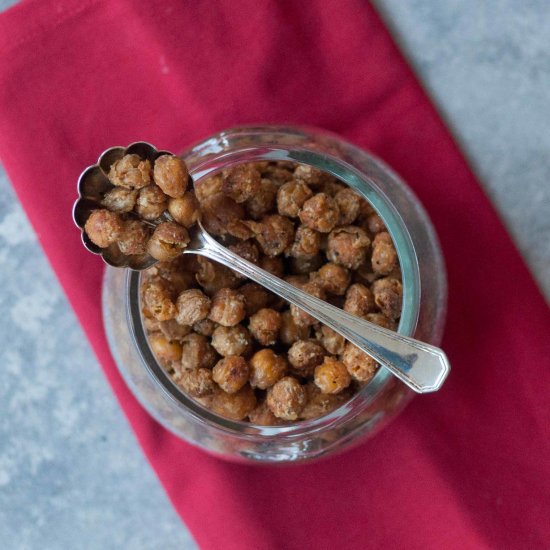 Backed crispy chickpeas