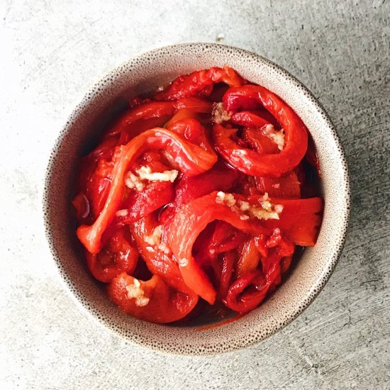 Microwave Roasted Red Peppers