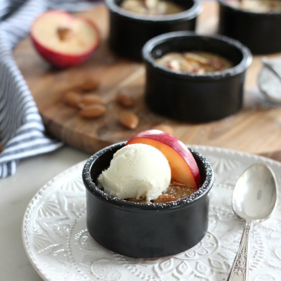 Plum Frangipane Dessert in Ramekins