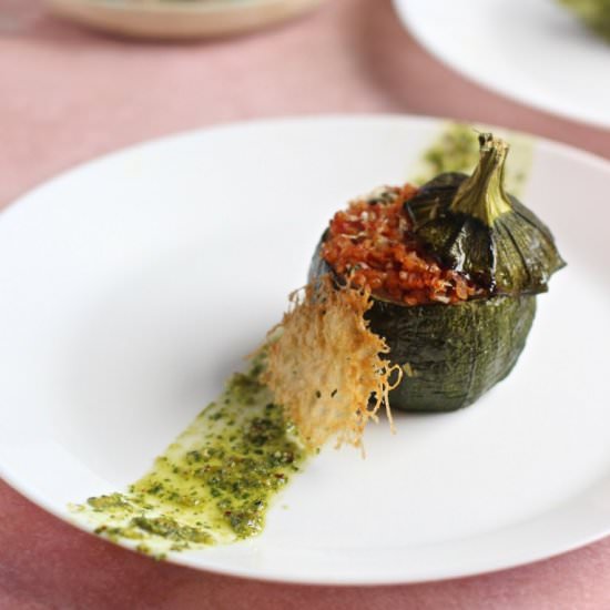 Stuffed Round Courgette