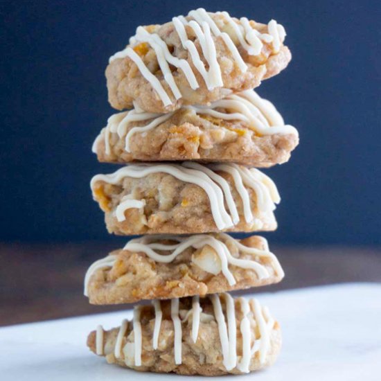 Mango, Coconut & Macadamia Cookies