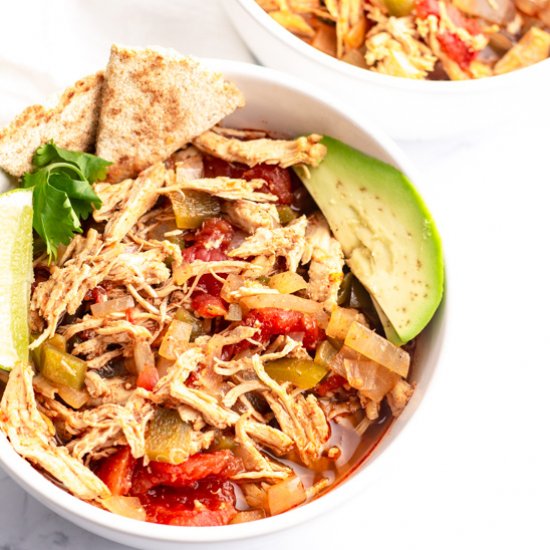 Low Carb Chicken Tortilla Soup