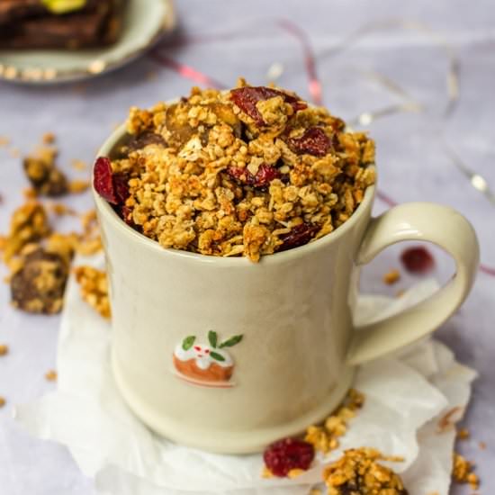 Roast Chesnut and Cranberry Granola