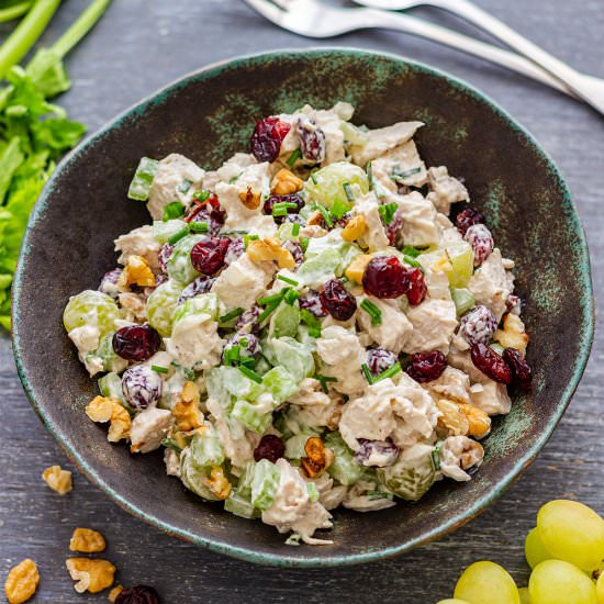 cranberry walnut chicken salad