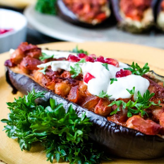 Vegan Stuffed Eggplant