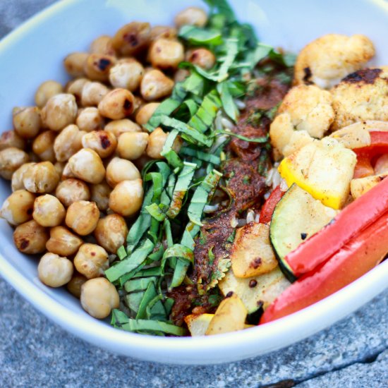 Grilled Vegetable Farro Bowls