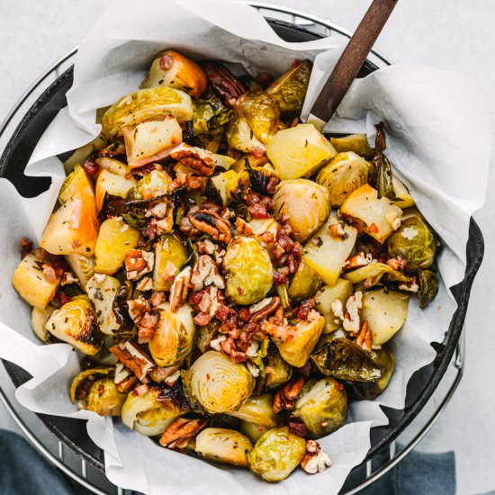 maple-roasted brussels sprouts