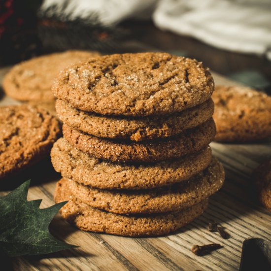 Chewy Ginger Molasses Cookies