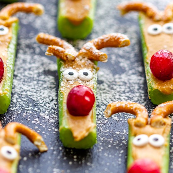 rudolph celery snacks