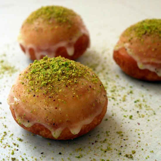 Lemon Pistachio Sufganiot