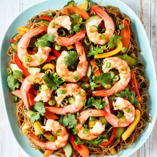 Easy Prawns Lo Mein