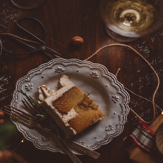 Apple Chardonnay Layered Cake