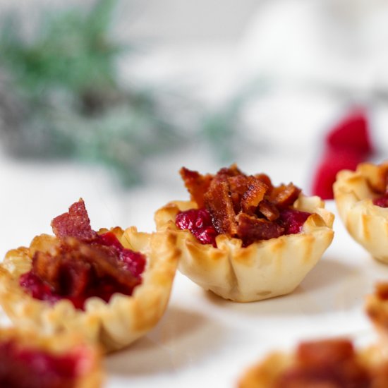 Brie and Raspberry Bacon Bites