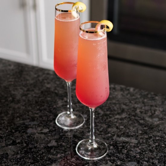 Pomegranate Lime French 75