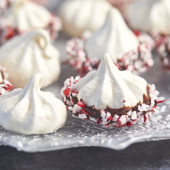 Peppermint Meringue Kisses