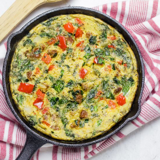 Sausage And Spinach Frittata