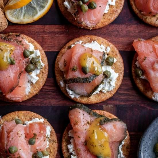 Smoked Salmon Goat Cheese Appetizer