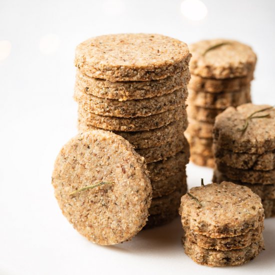 Rosemary Lemon Shortbread Cookies