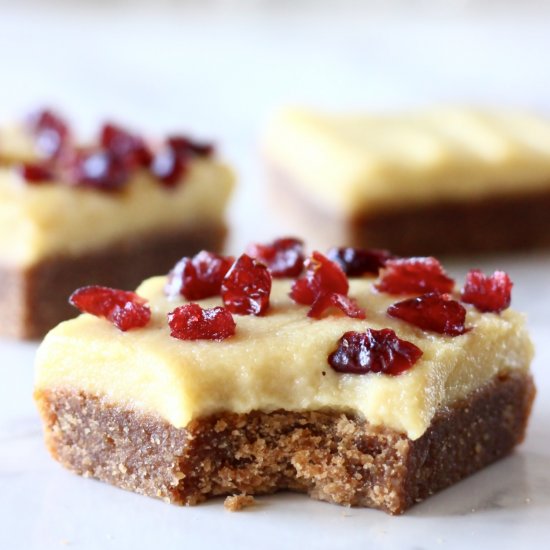 GF Vegan Gingerbread Cookie Bars