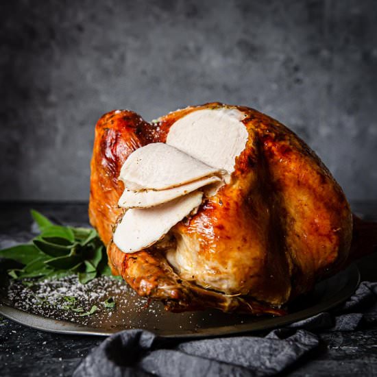 Butter Blanketed Roast Turkey