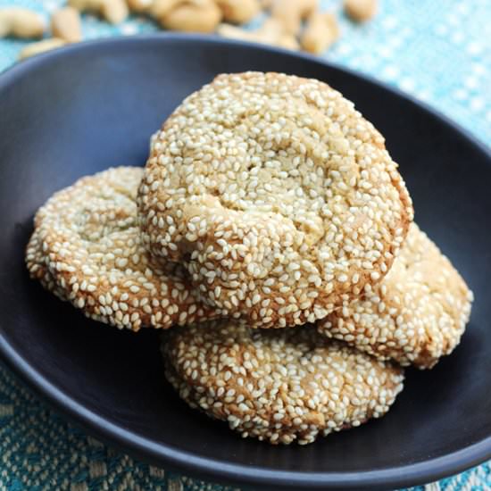 Sesame chocolate cookies