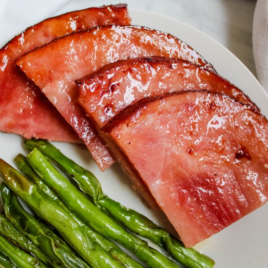 Air Fryer Ham Slices