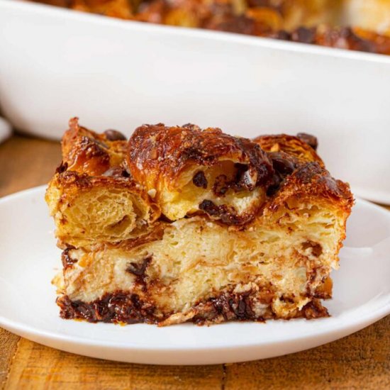 Chocolate Chip Croissant Casserole