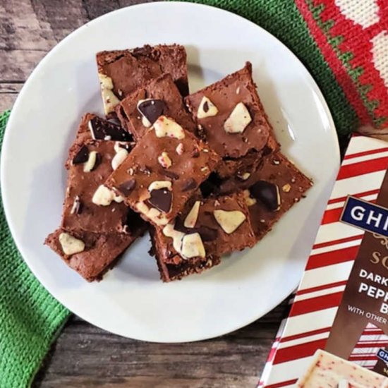 Peppermint Bark Brownies