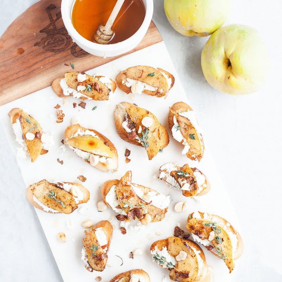 Pear and Goat Cheese Crostini