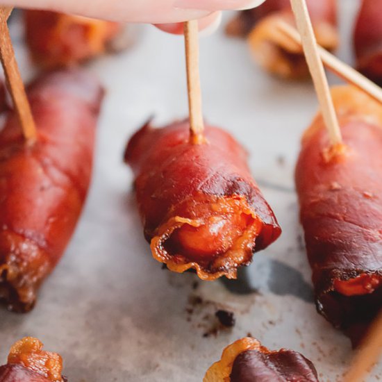 Bacon wrapped little smokies