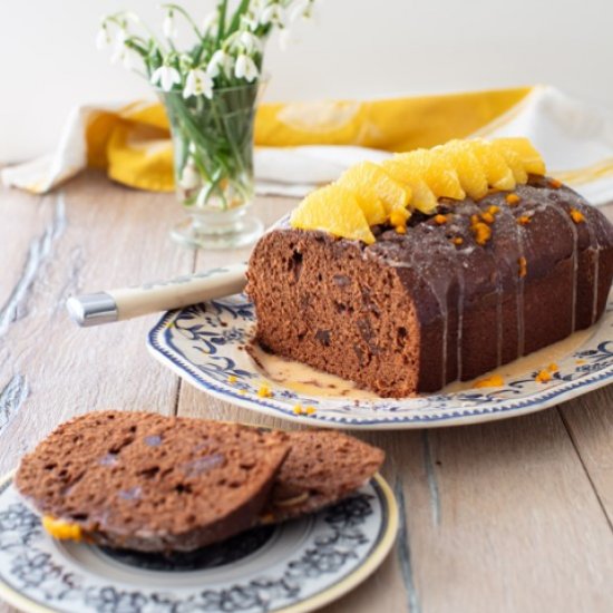 chocolate cake with figs