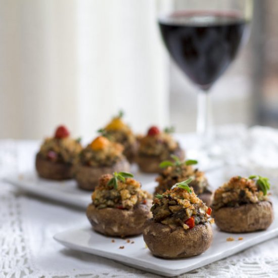 Tuscan Stuffed Mushrooms