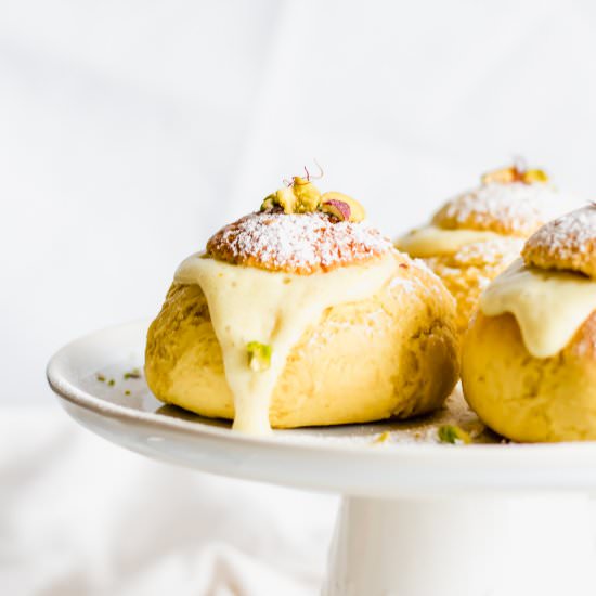 Orange Blossom Saffron Cream buns