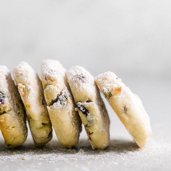 Shortbread Fruitcake Cookies