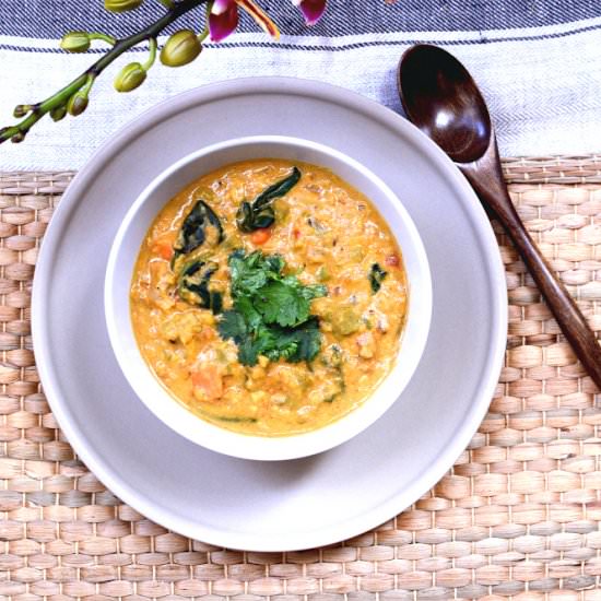 Vegetable lentil coconut curry