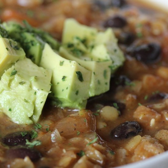 Black Bean & Red Lentil Soup