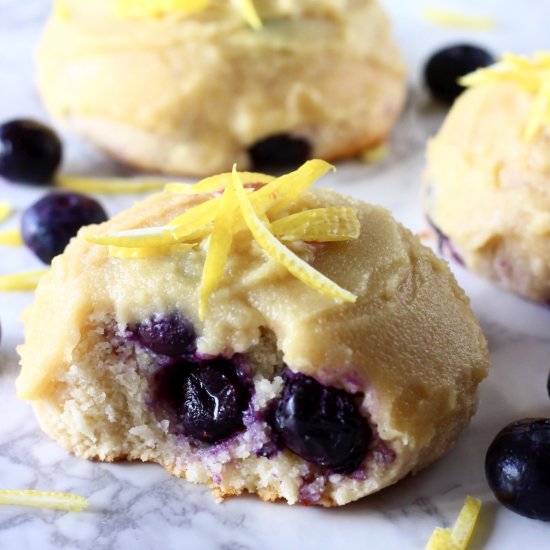 GF Vegan Lemon Blueberry Cookies