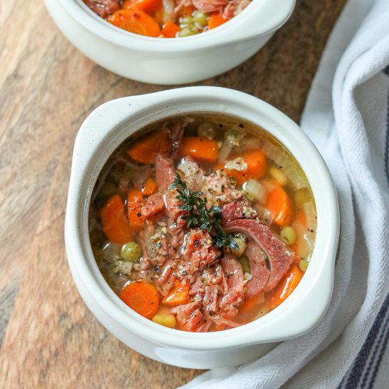 Instant Pot Ham Vegetable Soup