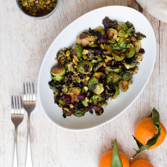 Orange roasted brussels sprouts