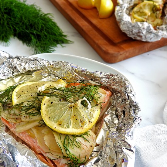 Baked Salmon & Fennel Foil Packets