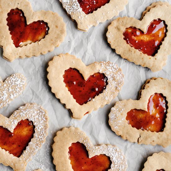 Healthier Linzer Cookies (GF/DF)