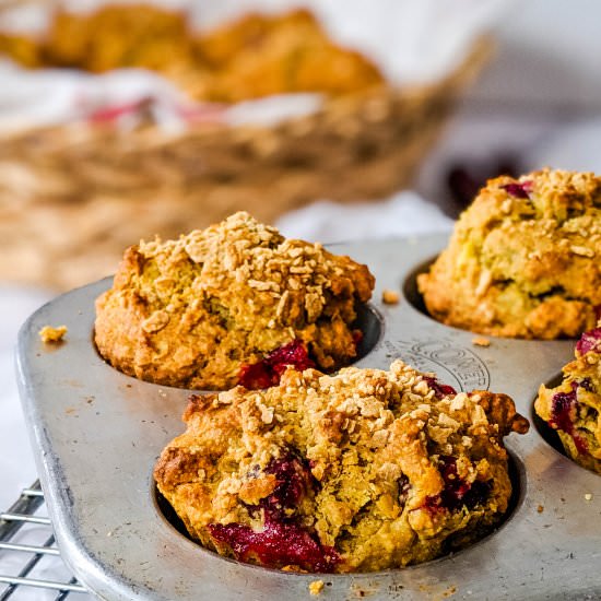 Cranberry Orange Oatmeal Muffins