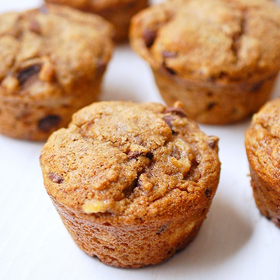 Banana chocolate chip muffins