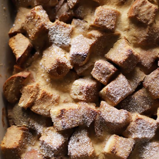 cardamom tea french toast casserole