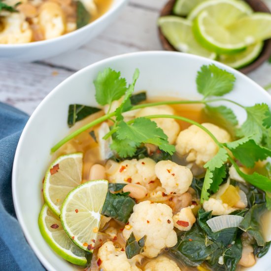 Cauliflower, Lime & White Bean Soup