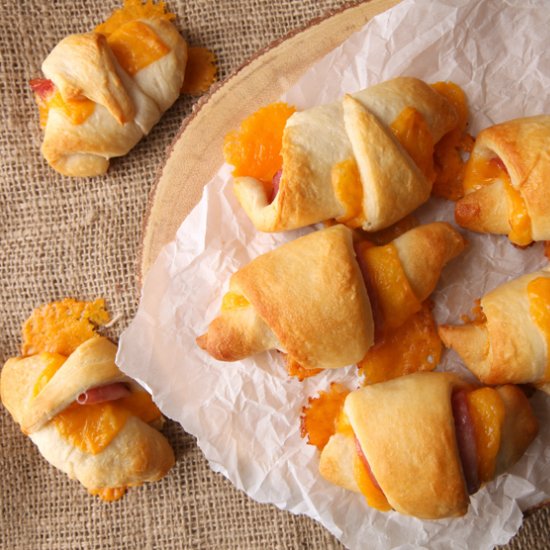 Honey Glazed Ham & Cheese Crescents