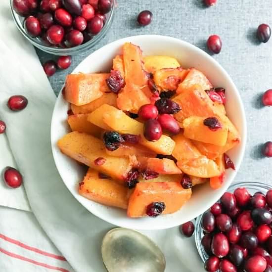 Cranberry Maple Butternut Squash