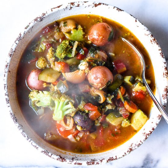 Fresh Vegetable Minestrone Soup