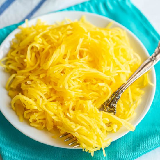 Microwave spaghetti squash